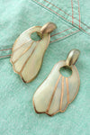 80s Shell Metallic Earrings