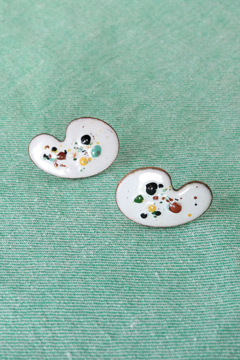 Enamel Painter Palette Earrings