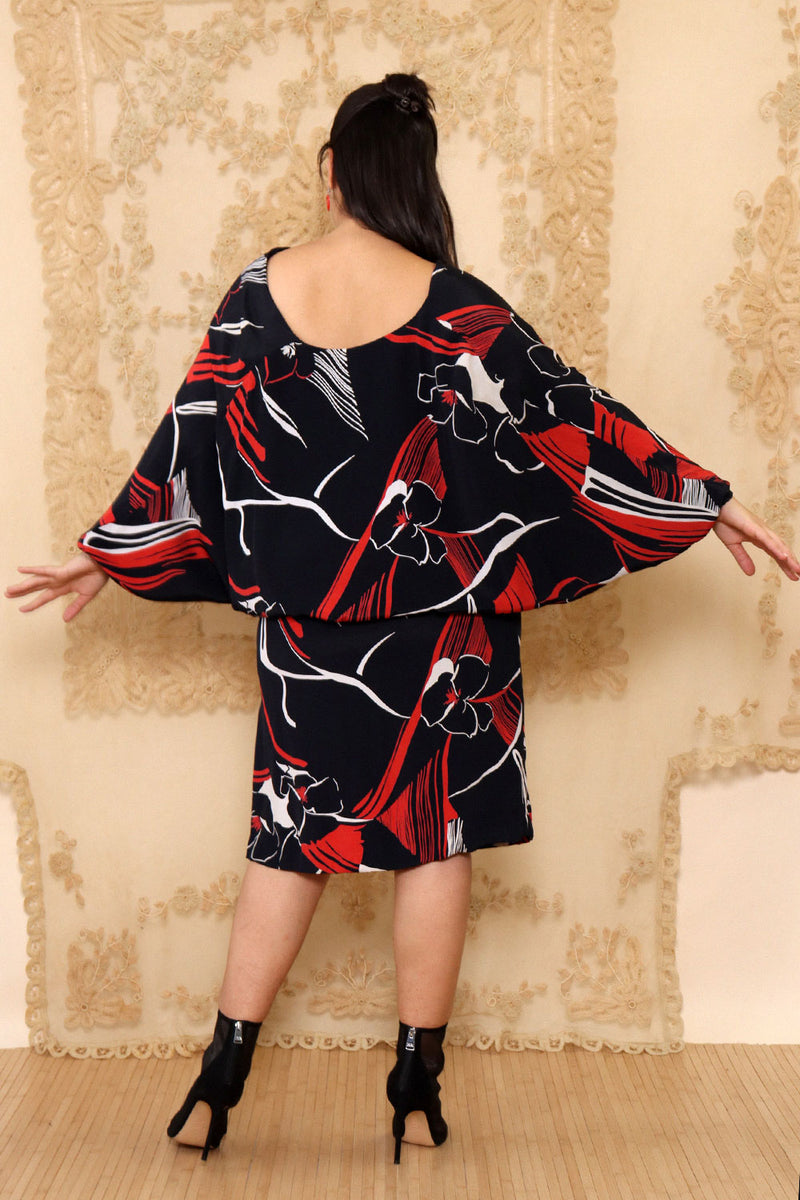 Hot House Hibiscus Wrap Dress L-XL