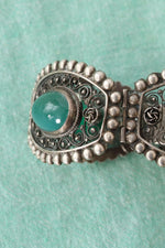 Silver Filigree Cabochon Bracelet