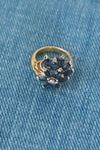Blue Gem Cluster Ring