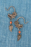 Antique Tibetan Butterfly Earrings
