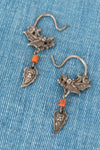 Antique Tibetan Butterfly Earrings