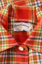 Vermilion Plaid Pantsuit S