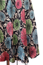 1940s Mum Rayon Crepe Peplum Dress XS/S