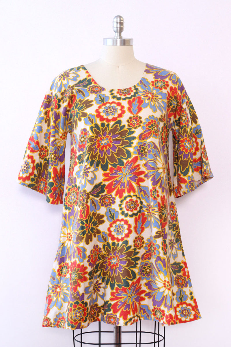 Spin Art Bell Sleeve Mini Dress S/M