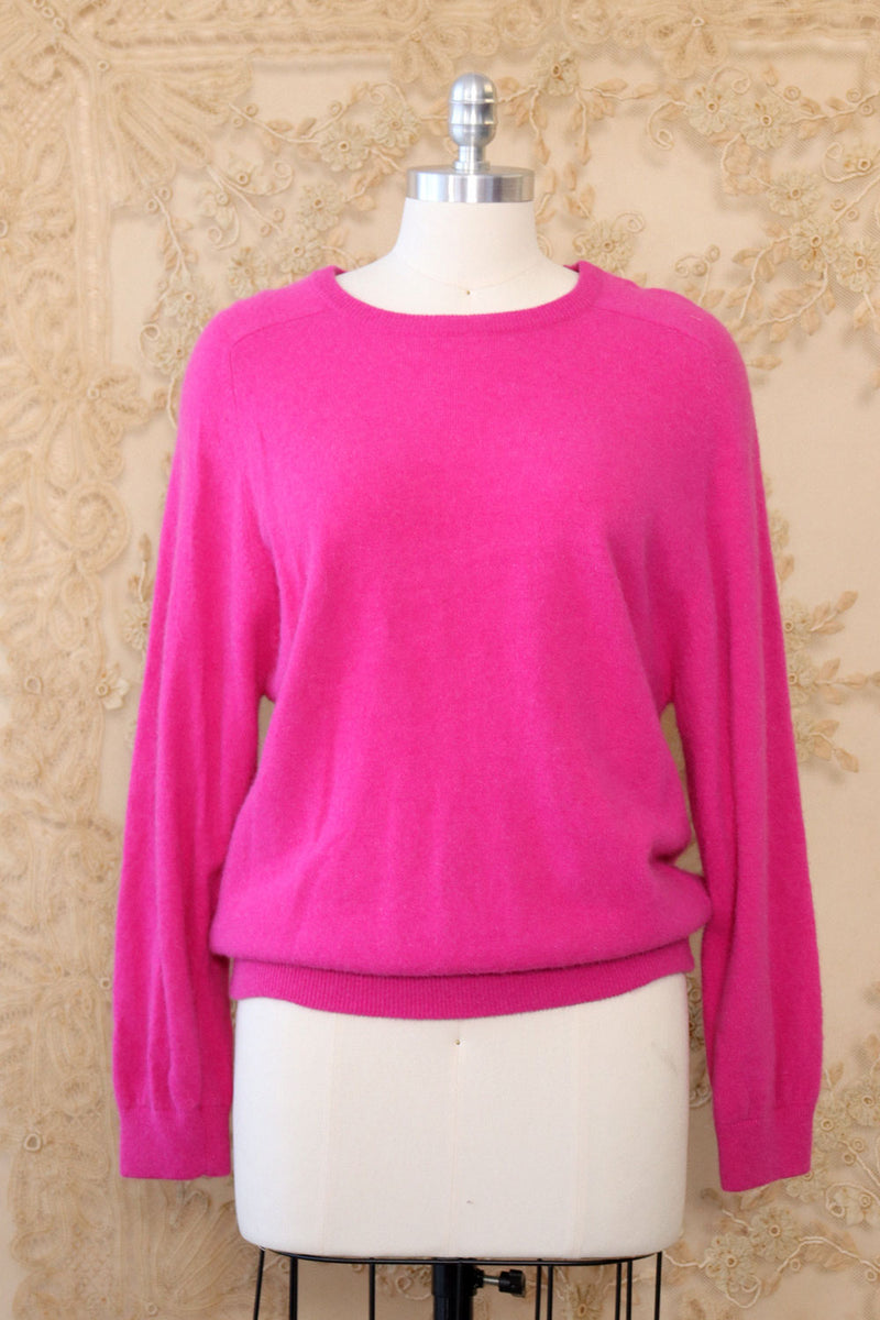 Fuzzy Magenta Crewneck Sweater XS-M