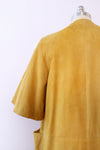 Mustard Suede Crop Sleeve Coat XS-M