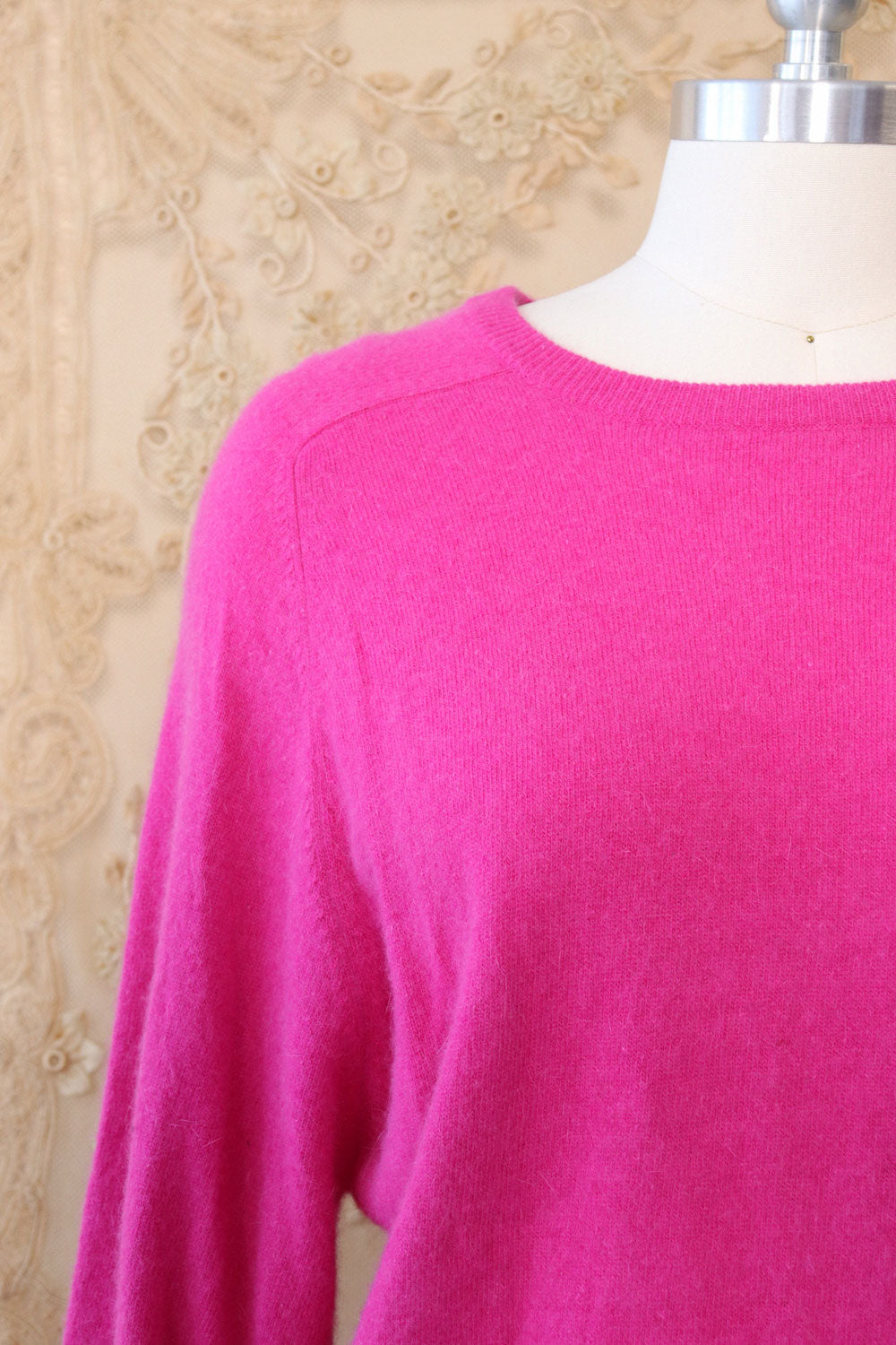 Fuzzy Magenta Crewneck Sweater XS-M