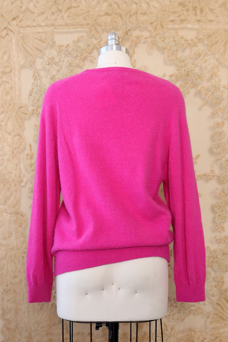 Fuzzy Magenta Crewneck Sweater XS-M