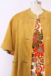 Mustard Suede Crop Sleeve Coat XS-M