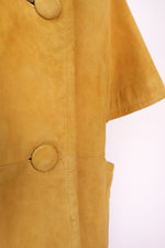 Mustard Suede Crop Sleeve Coat XS-M