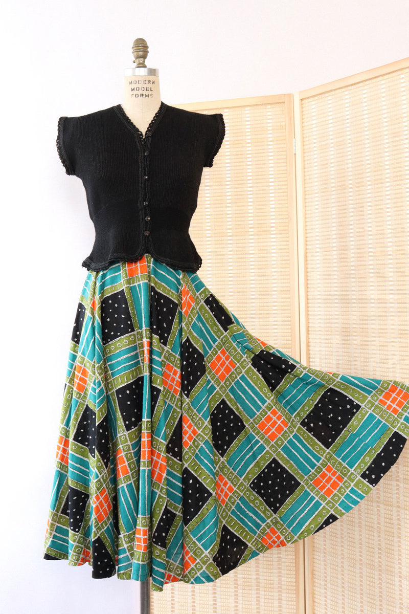 Geo Midcentury Circle Skirt XS