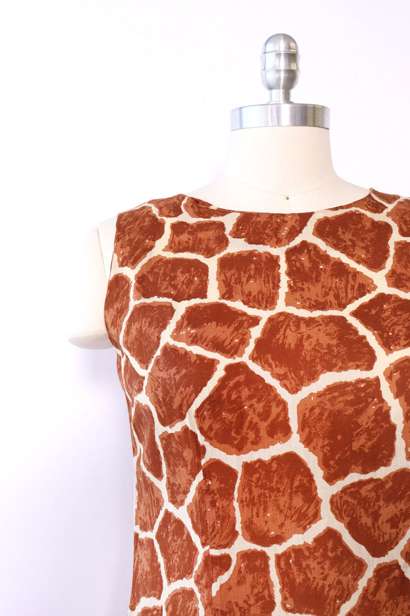 Giraffe Print Drop Pocket Dress S/M