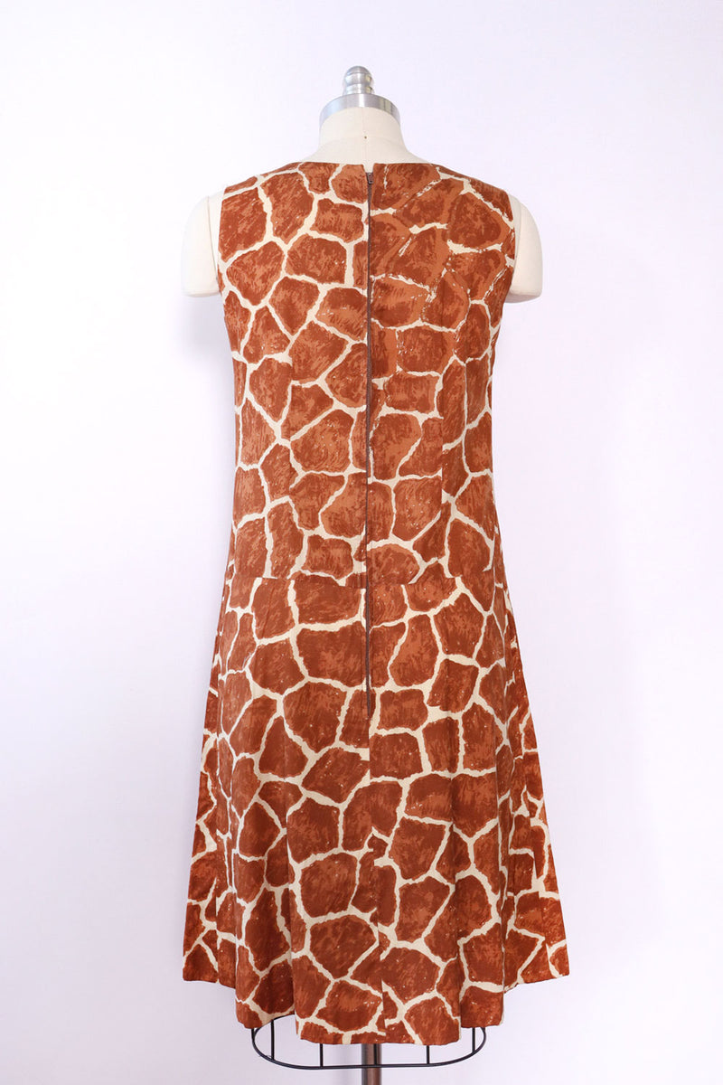 Giraffe Print Drop Pocket Dress S/M