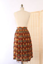 Southwestern Sunset Silk Skirt S/M
