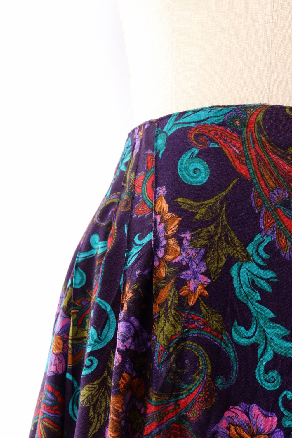 Purple Paisley Pleat Mini XS/S