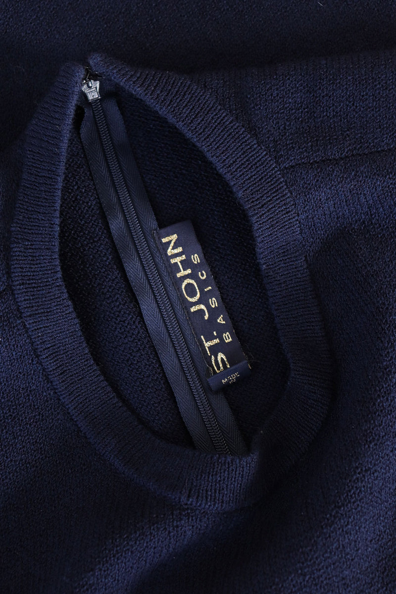 St John Navy Knit Sheath S/M