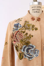 Blush Suede Embroidered Jacket M/L