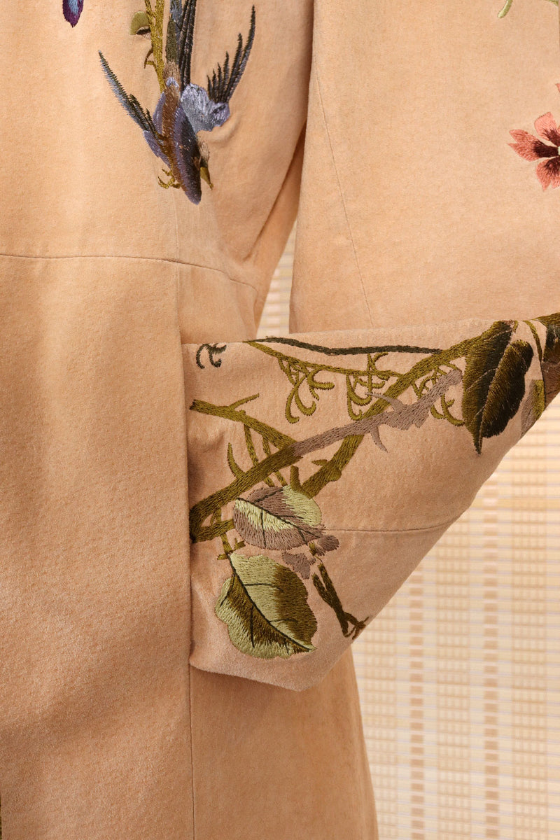 Blush Suede Embroidered Jacket M/L