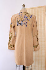 Blush Suede Embroidered Jacket M/L