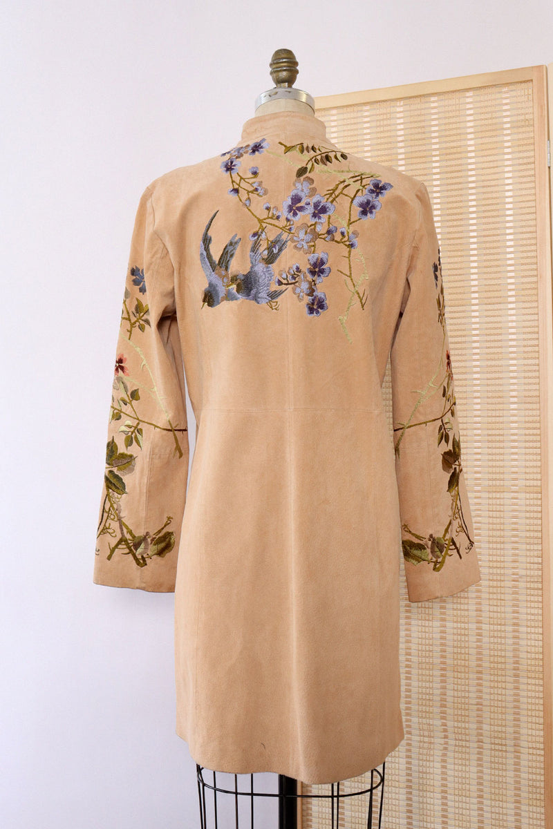 Blush Suede Embroidered Jacket M/L