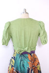 1940s Celery Crop Top M