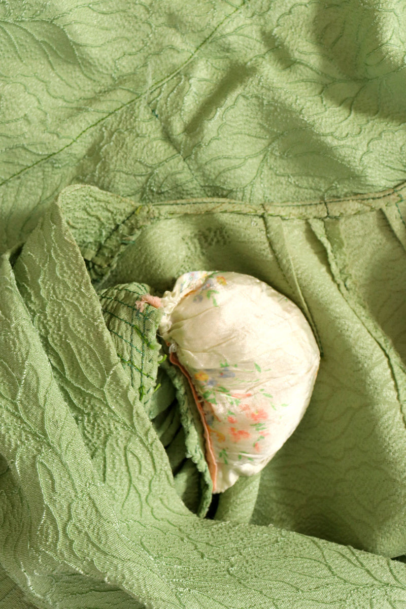 1940s Celery Crop Top M