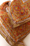 Ochre Silk Paisley Scarf