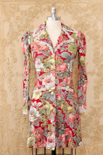 Blooming Buttoned Mini Dress XS