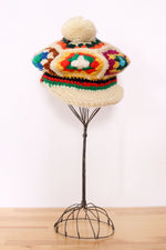 Granny Square Pompom Cap