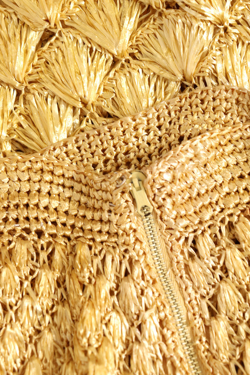 Goldenrod Raffia Skirt L
