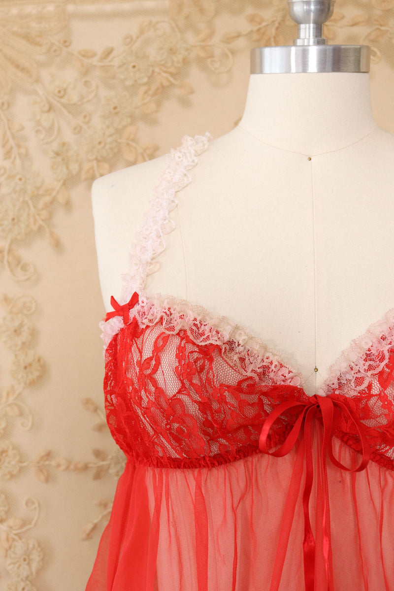 Very Valentines Lace Babydoll M/L