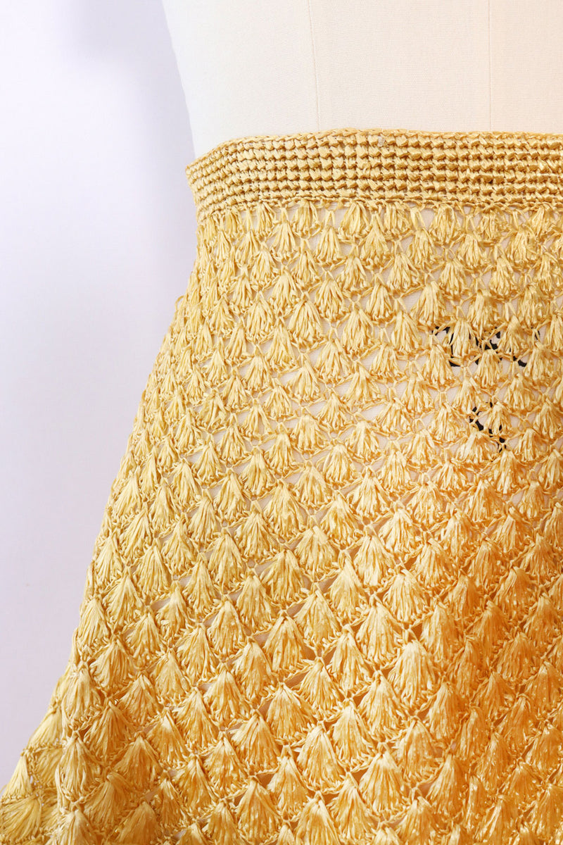 Goldenrod Raffia Skirt L
