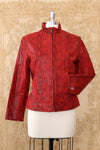 Scarlet Snakeskin Suede Jacket S/M