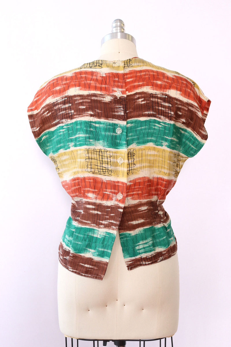 Cohama Silk Squiggle Top M