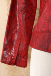 Scarlet Snakeskin Suede Jacket S/M