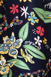 1940s Cold Rayon Botanical Buttondown M