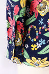 1940s Cold Rayon Botanical Buttondown M