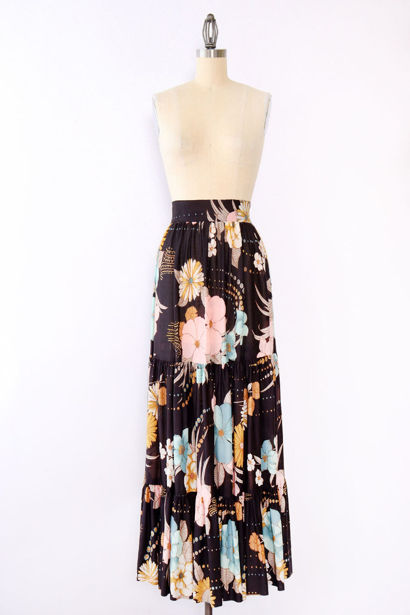 Whimsical Floral Tiered Maxi XS
