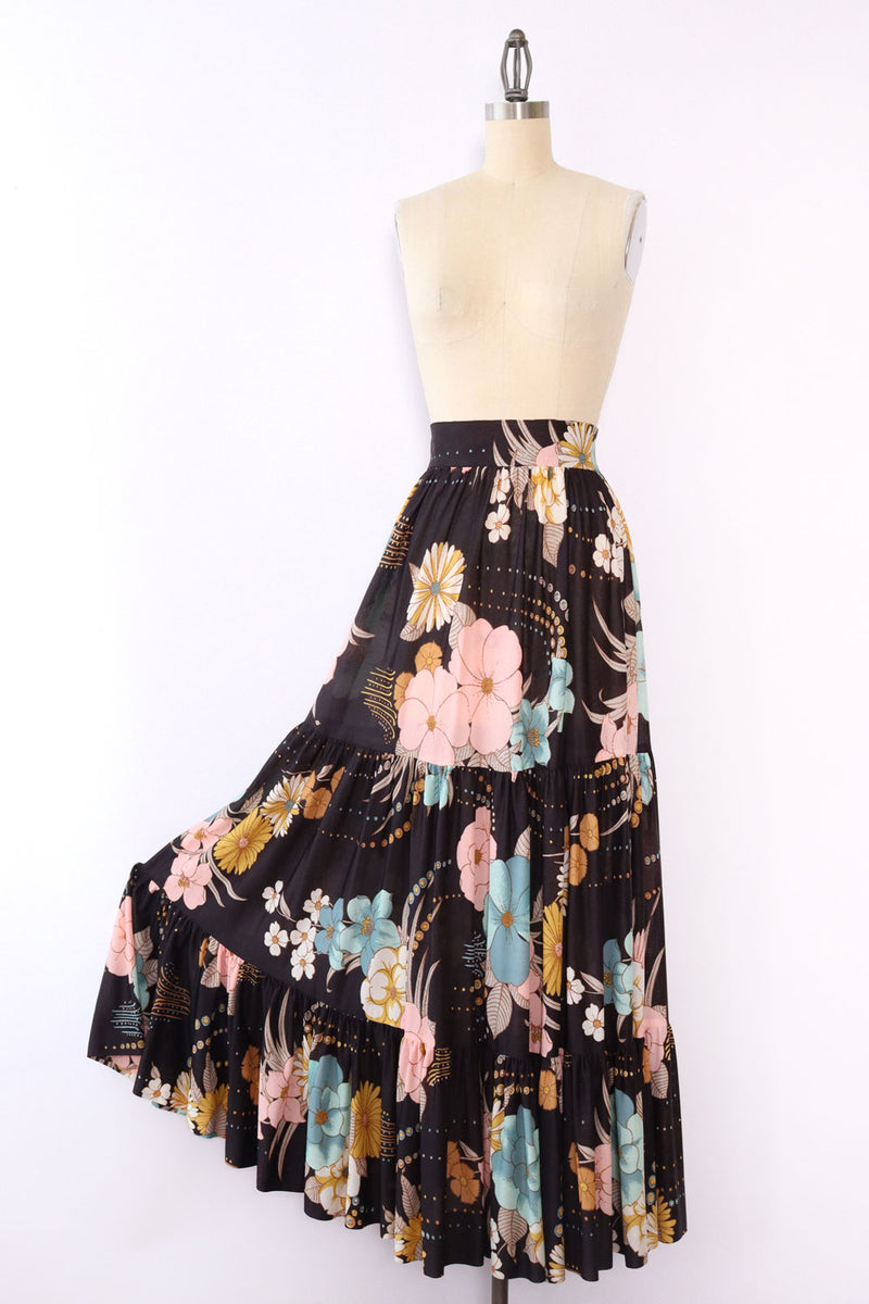 Whimsical Floral Tiered Maxi XS