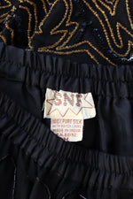 Deco Beaded Silk Shorts L