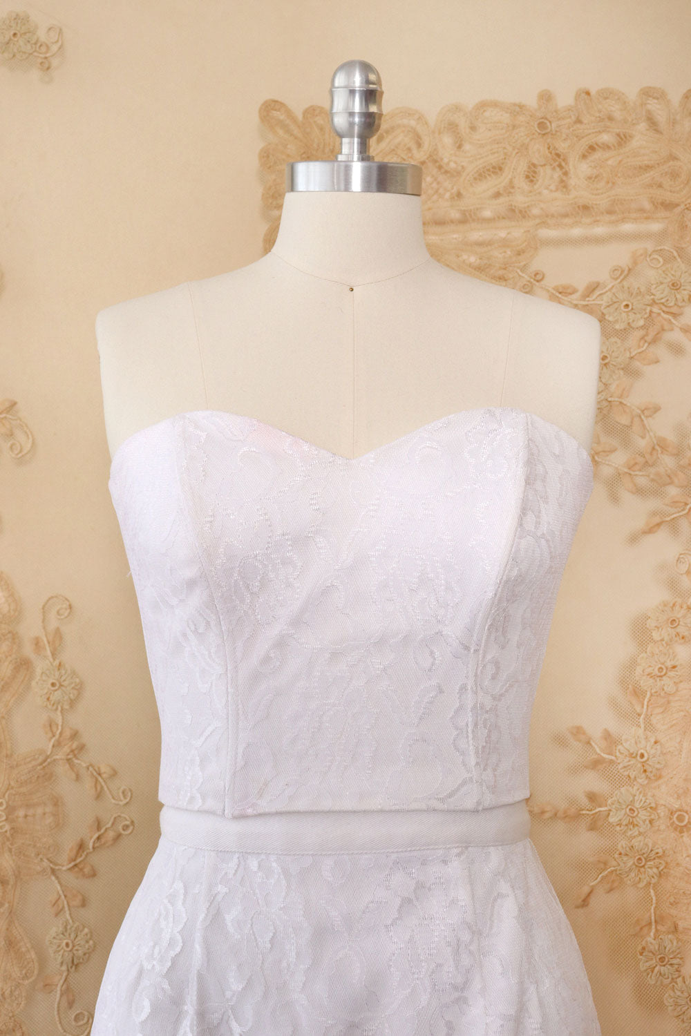 Lacey Sweetheart Bustier Ensemble S/M