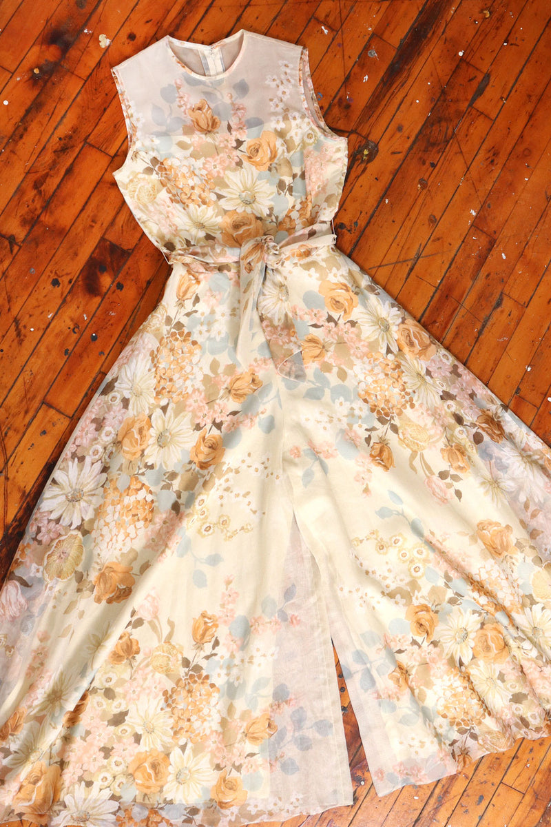 Lilli Diamond Antiqued Floral Jumpsuit S/M