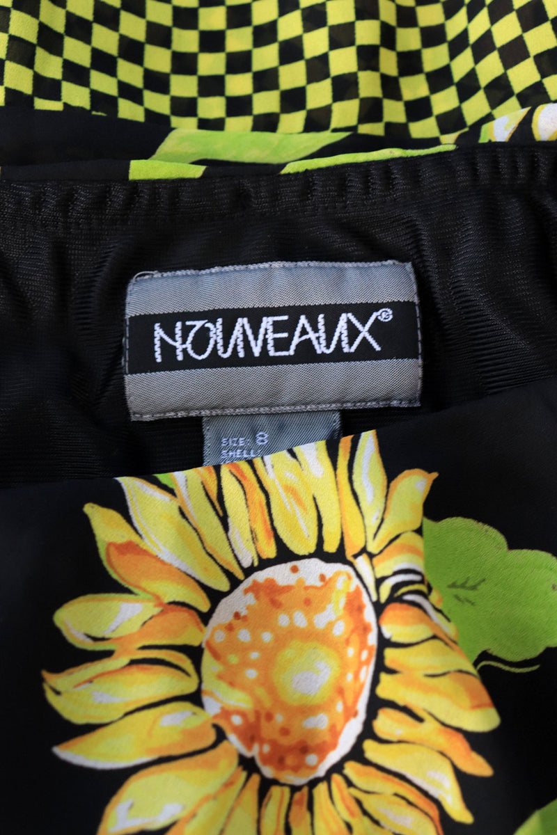 Sunflower Checkered Flutter Skirt M/L