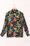 1940s Cold Rayon Botanical Buttondown M
