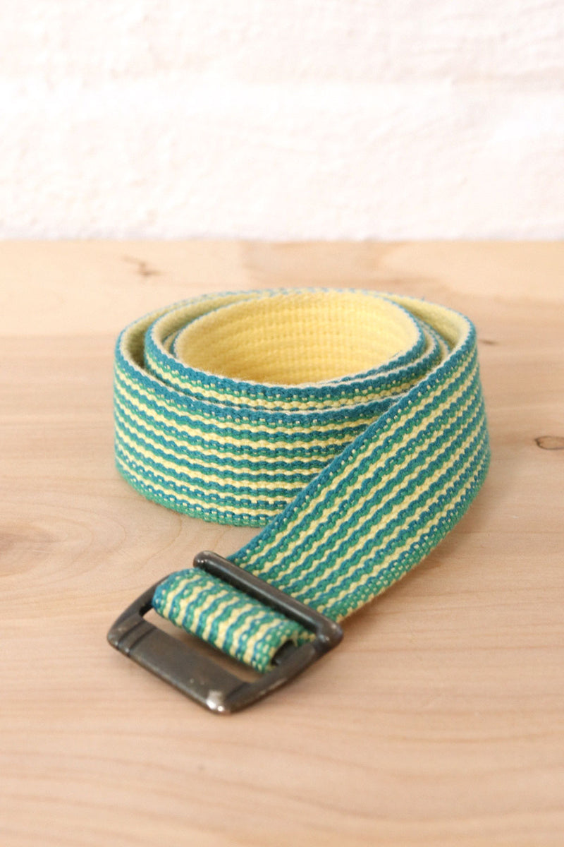 Italian Grass Green Webbed Belt