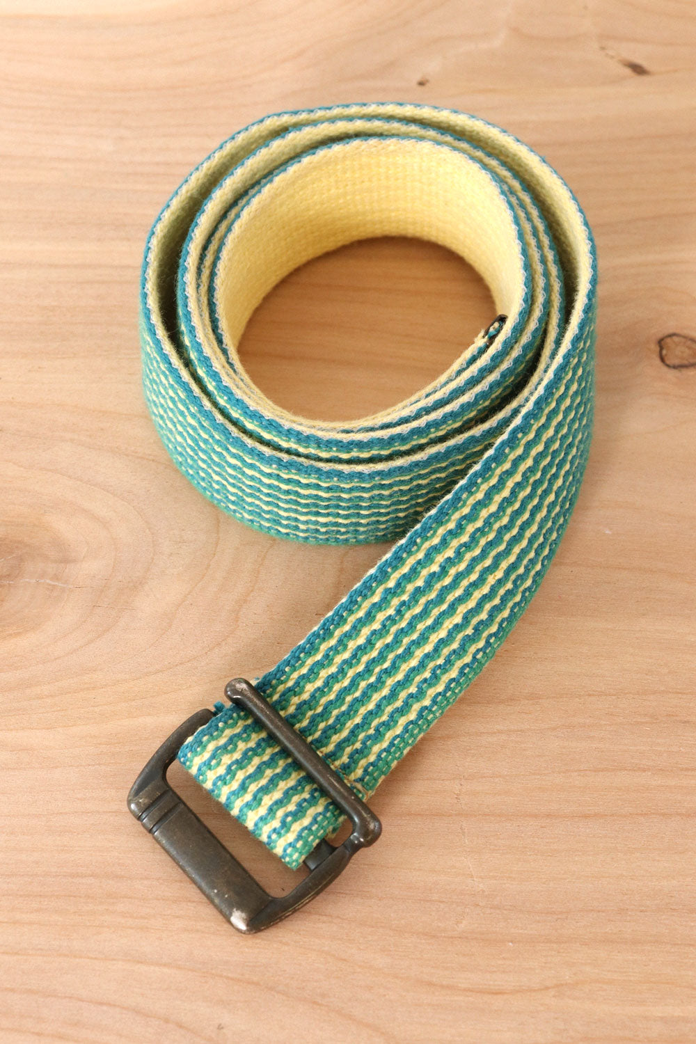 Italian Grass Green Webbed Belt