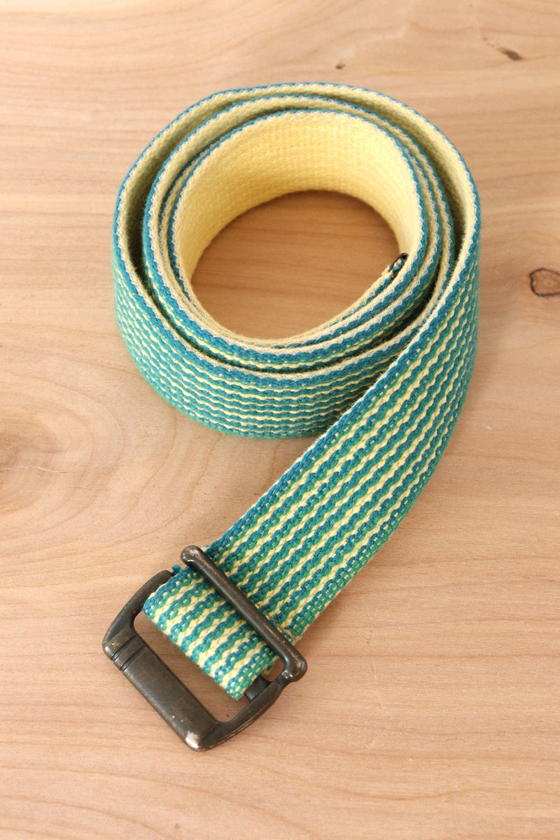 Italian Grass Green Webbed Belt