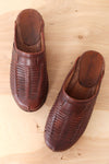 Woven Redwood Leather Clogs 8